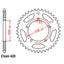 REAR SPROCKET - STEEL 44T 420P (32-121-44)