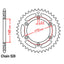 REAR SPROCKET - STEEL 48T 520P (32-142-48)