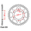 REAR SPROCKET - STEEL 40T 525P (32-146-40)