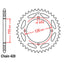 REAR SPROCKET - STEEL 47T 420P (32-152-47)
