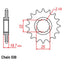 FRONT SPROCKET - STEEL 15T 530P (41-D07-15)