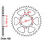 REAR SPROCKET - STEEL 50T 428P (32-287-50)