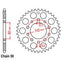 REAR SPROCKET - STEEL 42T 530P D/D