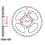 REAR SPROCKET - STEEL 41T 420P (32-CH0-41)