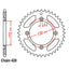 REAR SPROCKET - STEEL 49T 420P (32-G4C-49)