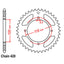 REAR SPROCKET - STEEL 50T 420P (32-K07-50)