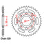 REAR SPROCKET - STEEL 38T 520P D/D (32-362-38)