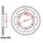 REAR SPROCKET - STEEL 48T 520P (32-400-48)
