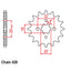 FRONT SPROCKET - STEEL 14T #428 D/D