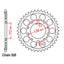 REAR SPROCKET - STEEL 45T 520P (32-MGS-45)