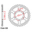 REAR SPROCKET - STEEL 41T 520P (42-T08-41)