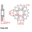 FRONT SPROCKET - STEEL 15T 525P (41-A07-15)