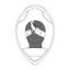 AGV REMOVABLE CROWN PAD K1 / K1 SBLACK/RED SIZE XL