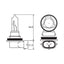 BULB - HALOGEN 12V 65W - H9 - PGJ19-5