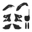 POLISPORT MX KIT YAMAHA YZ125/250 21 - BLACK (INCL. FORK GUARDS)
