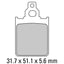 FERODO Disc Pad Set - FDB784 EF ECO Friction Non Sintered Compound