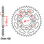 REAR SPROCKET - STEEL 56T 428P D/D