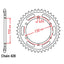 REAR SPROCKET - STEEL 46T 428P (32-BK7-46)
