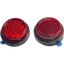 RF7 - REFLECTOR ROUND 25MM STICK ON RED (PAIR)