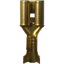 WT17 - FEMALE SPADE BRASS TERMINAL (100/PKT)