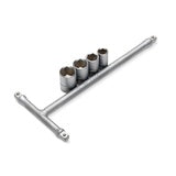 Tri-Drive Mini T-Handle Kit, 1/4" w/8,10,12,13 mm Sockets