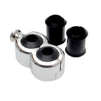 Dual Cable Holder for 15/64, 9/32, 5/16 & 11/32 Cables, Chrome