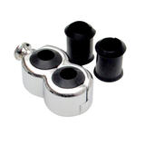 Dual Cable Holder for 15/64, 9/32, 5/16 & 11/32 Cables, Chrome