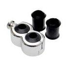 Dual Cable Holder for 15/64, 9/32, 5/16 & 11/32 Cables, Chrome