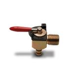 1/4" (6.4mm) NPT x 1/4" (6.4mm) barb Fuel valve - 90 degree