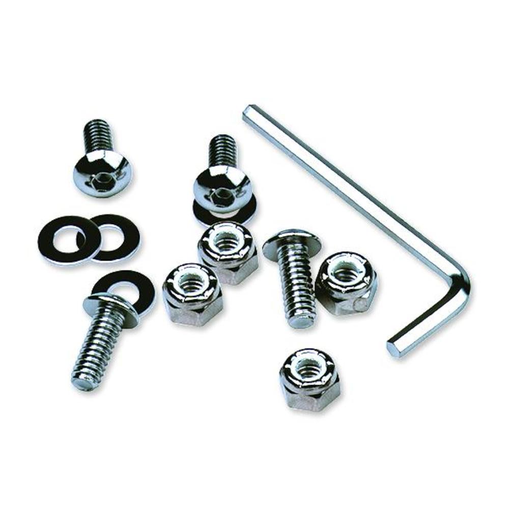 Chrome License Plate Hardware Pk/4