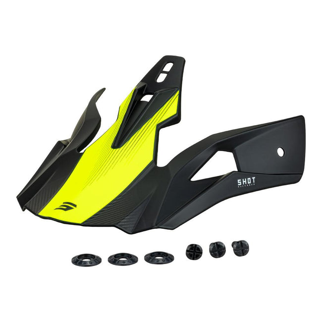 Shot Pulse Helmet Replacement Peak Neon Yellow Matt Hover Image