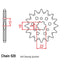 FRONT SPROCKET - STEEL  12T 520P (31-223-12)
