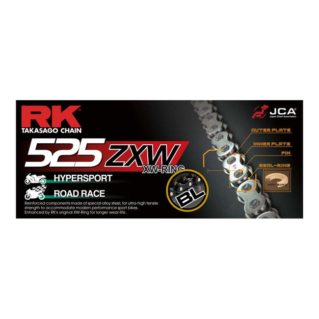 RK CHAIN 525ZXW - 130 LINK - BLACK Hover Image