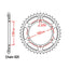 REAR SPROCKET - STEEL 40T 525P (32-MBW-40)