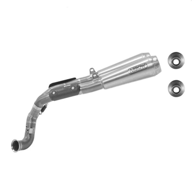 ARROW Silencer 71216PRI [AOE]: PRO-RACE L&R NIC SLV W STL E/C - KTM DUKE 790 /890 Hover Image