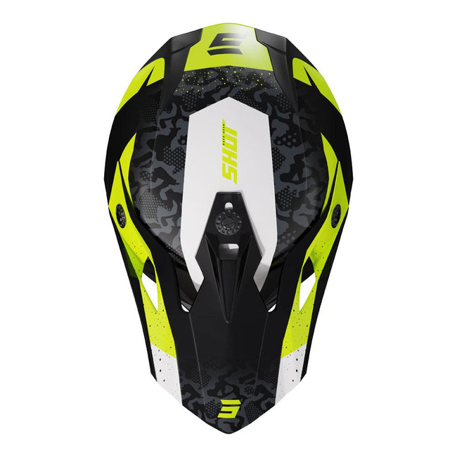 Shot Pulse Kid Helmet Airfit Black/White/Neon Yellow Main Image