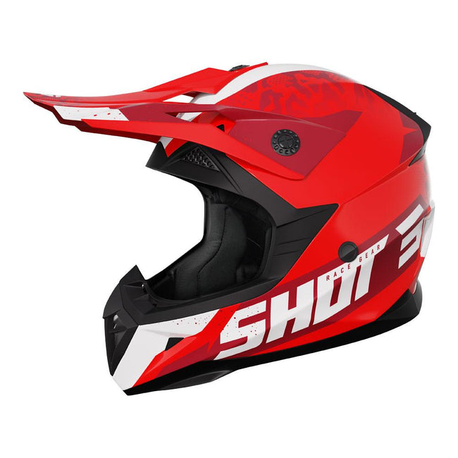 Shot Pulse Kid Helmet Airfit Red Glossy Hover Image