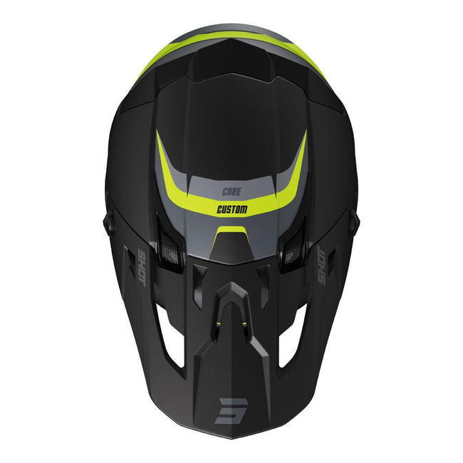Shot Core Helmet Custom Black/Neon Yellow MIPS Main Image