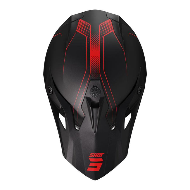 Shot Pulse Helmet Edge Matt Black/Red Main Image