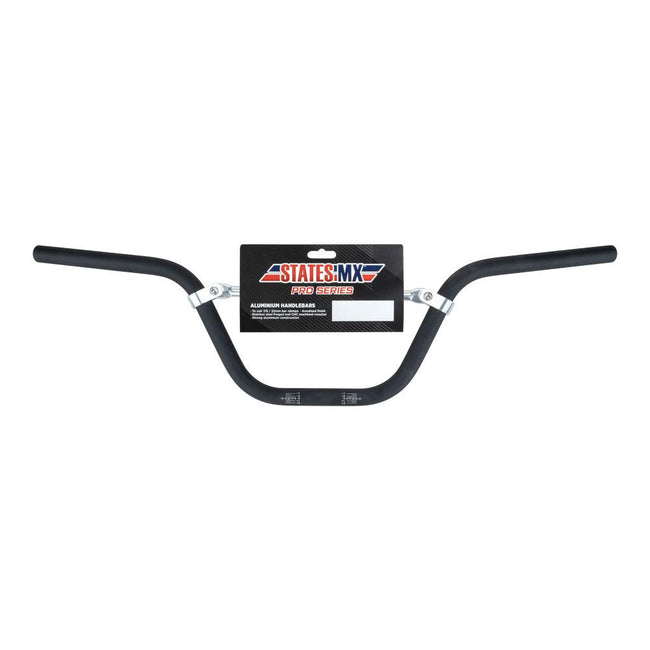 STATES MX HANDLEBAR PRO SERIES ALLOY PIT BIKE MINI MX BEND - BLACK Hover Image