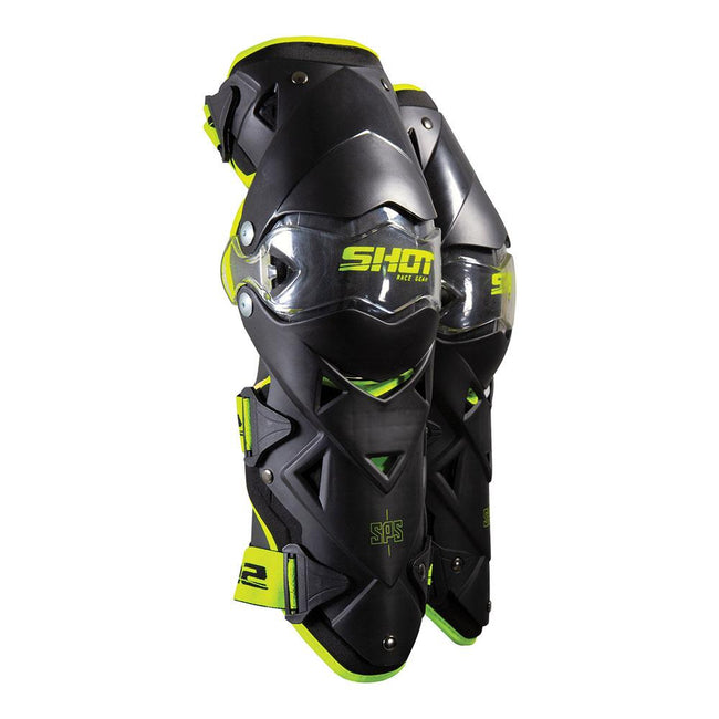 Shot Interceptor Adult Knee Guards Black/Neon Yellow Hover Image