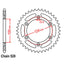 REAR SPROCKET - STEEL 45T 520P (42-D01-45)