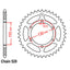 REAR SPROCKET - STEEL 46T 520P (32-192-46)