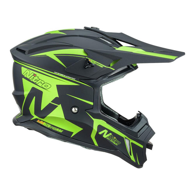 NITRO MX760 SATIN BLACK/FLURO GREEN Hover Image