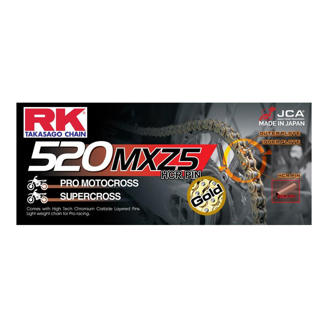 RK CHAIN 520MXZ5 - 120 LINK - GOLD Hover Image