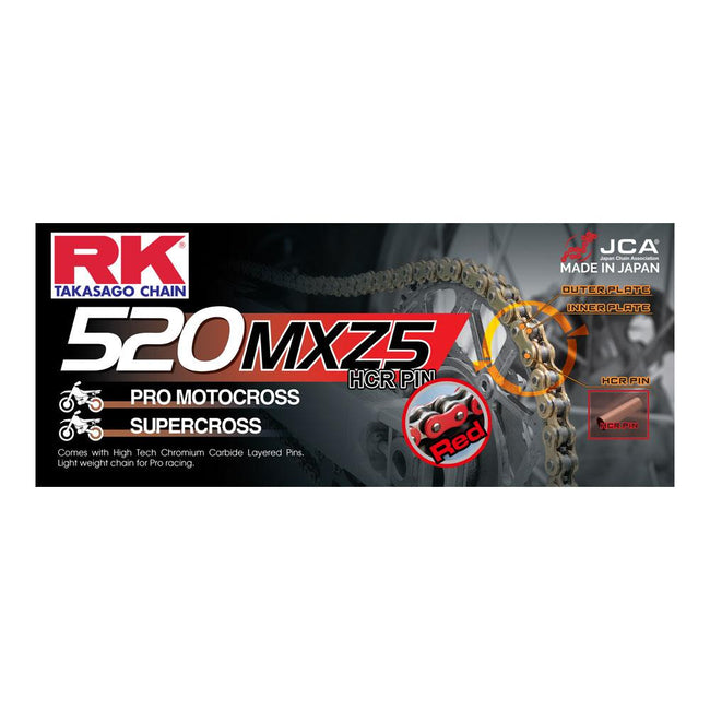 RK CHAIN 520MXZ5 - 120 LINK - RED Hover Image