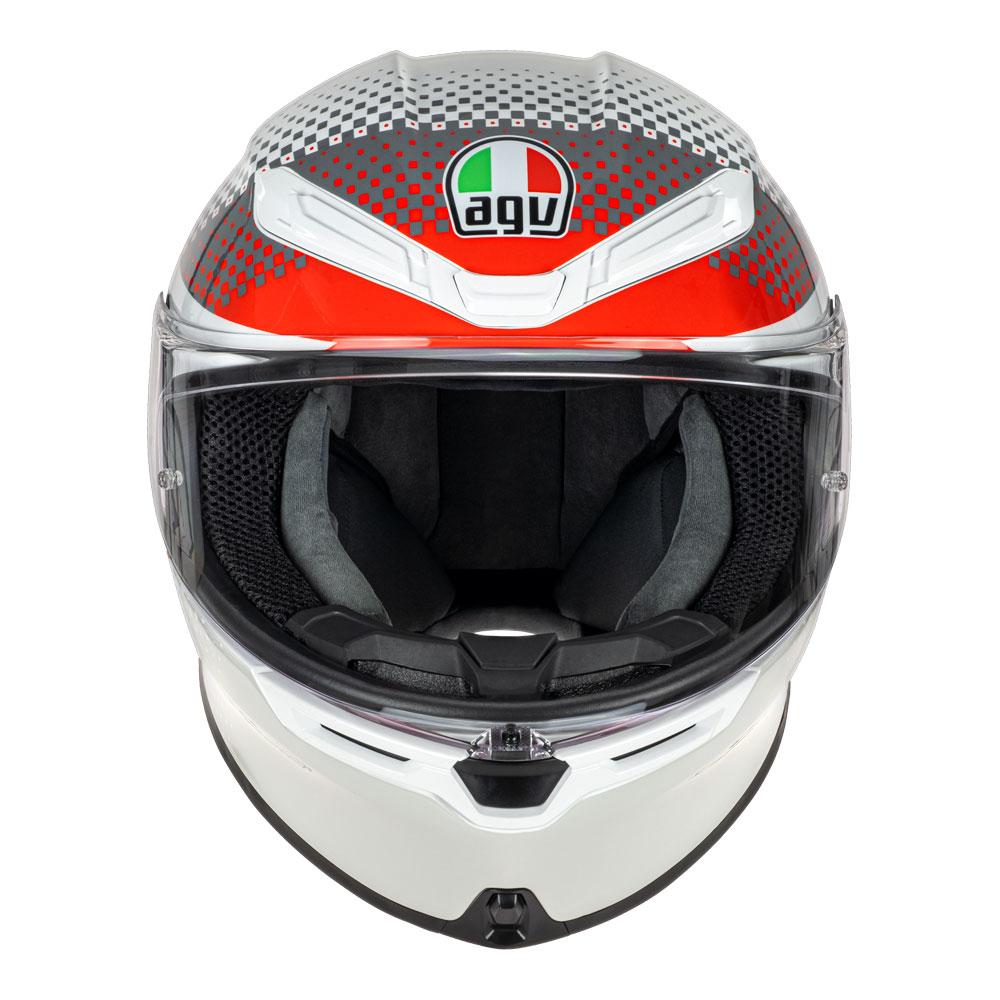 AGV K6 S - FISION WHITE/RED/LIGHT GREY