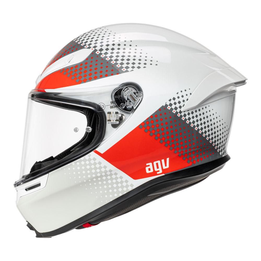 AGV K6 S - FISION WHITE/RED/LIGHT GREY