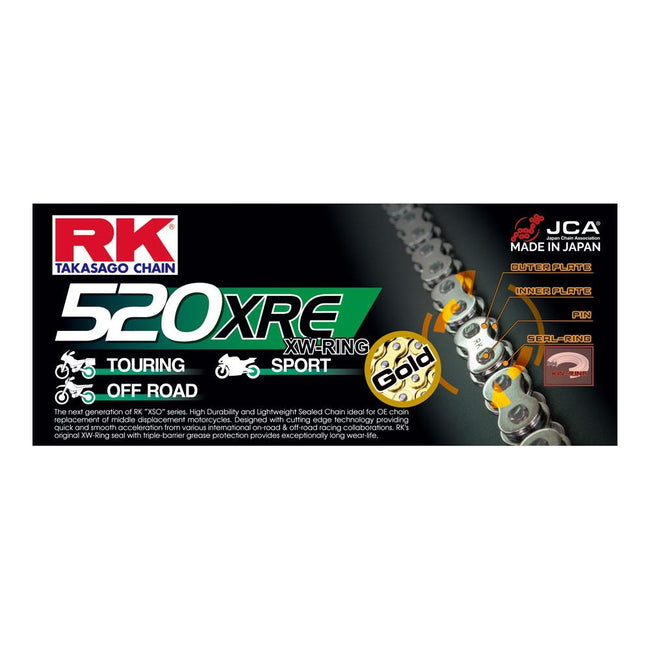 RK CHAIN GB520XRE - 120 LINK - GOLD Hover Image