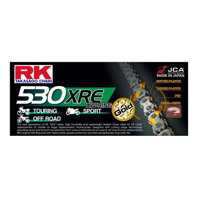 RK CHAIN GB530XRE - 114 LINK - GOLD Hover Image